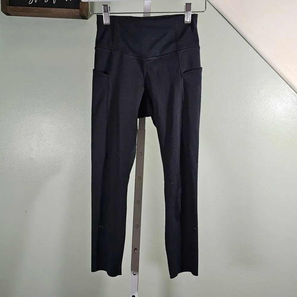 Brooks Method 3/4 Crop Tight Capri Running‎ Leggings Women's Black Size Small